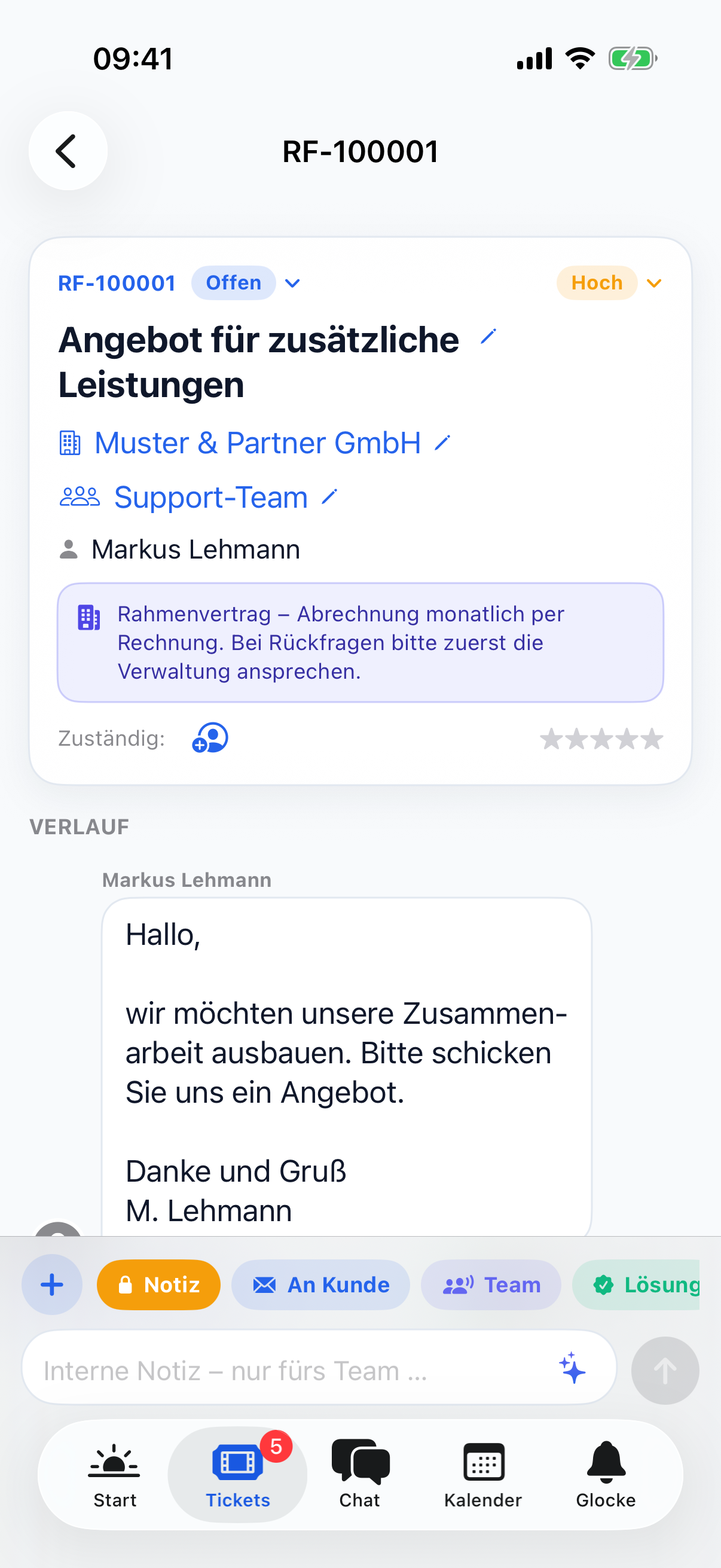 rapidFOX iOS-App – echter Screenshot